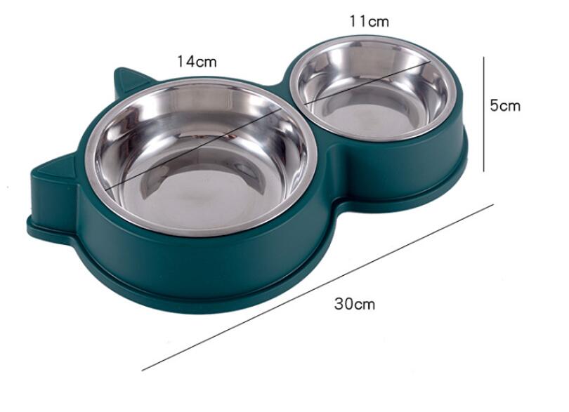 Anti‑Tumble Double Pet Bowl