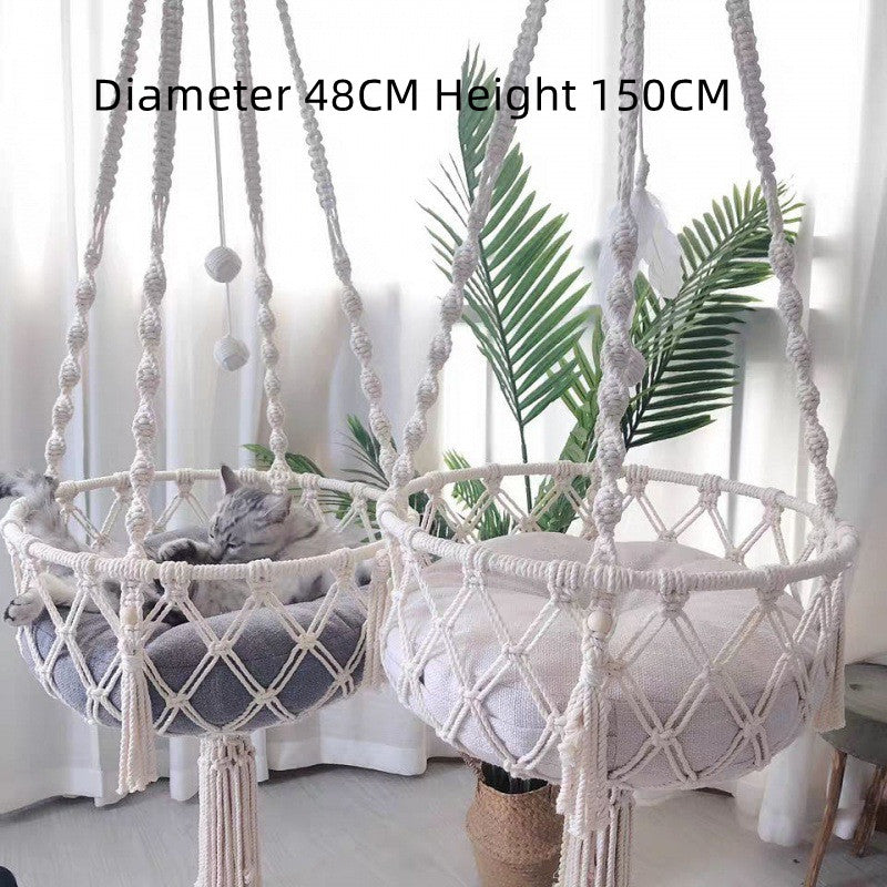 Boho Cat Hanging Swing Bed