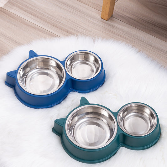Anti‑Tumble Double Pet Bowl