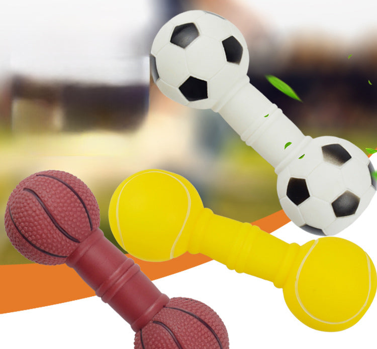 Squeaky Dog Dumbbell Toy