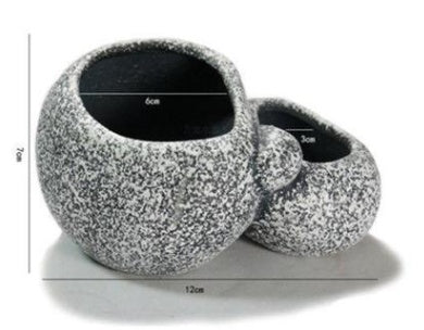 Ceramic Simulation Stone Hydroponic Fish Pot