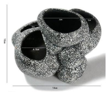 Ceramic Simulation Stone Hydroponic Fish Pot