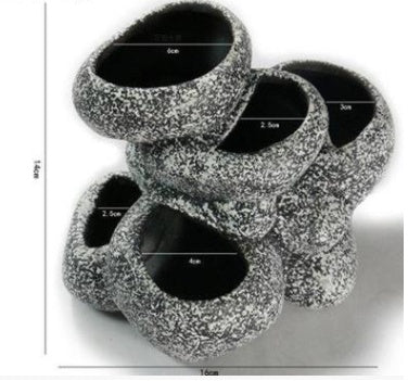 Ceramic Simulation Stone Hydroponic Fish Pot