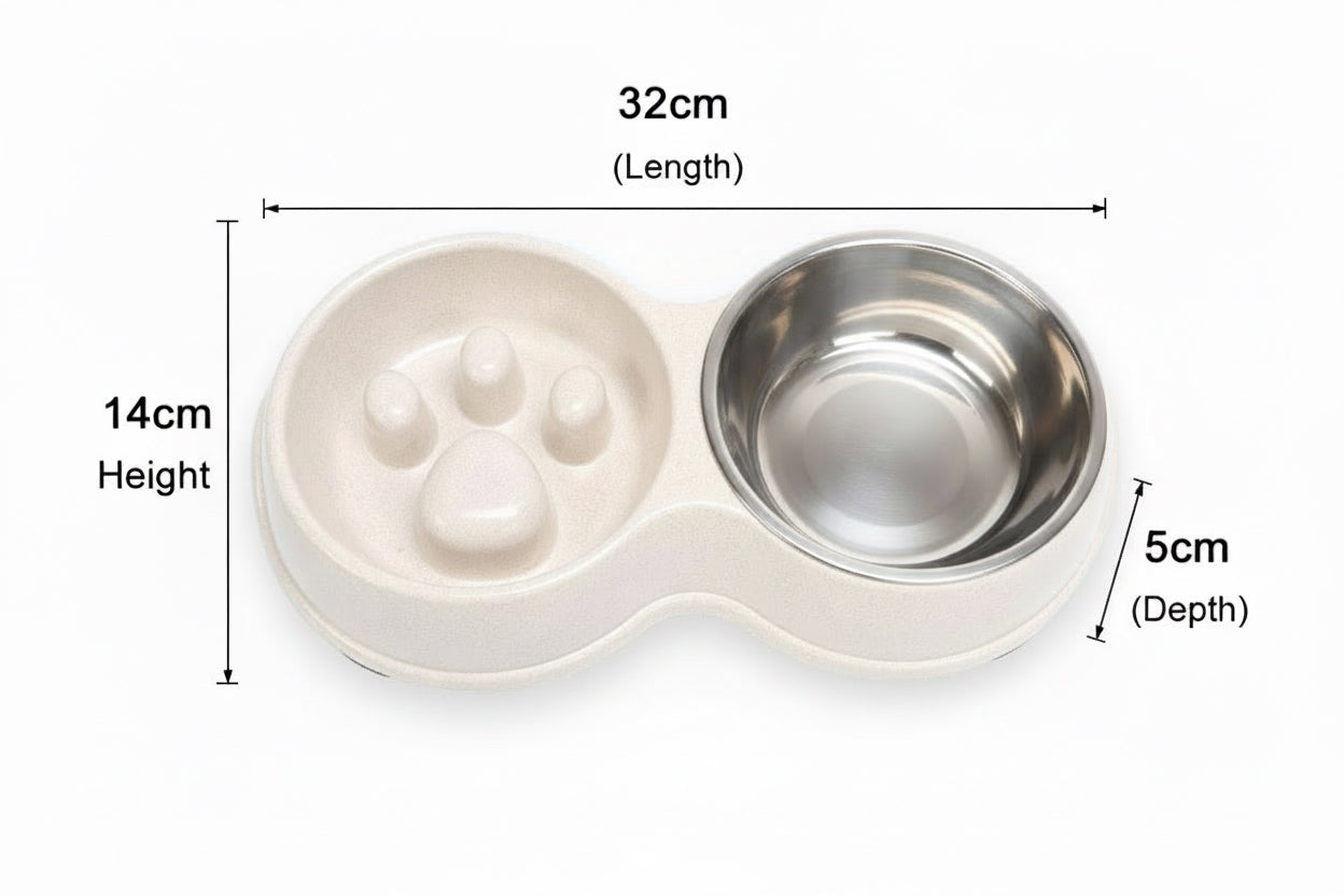 Stainless Steel Double Pet Bowl