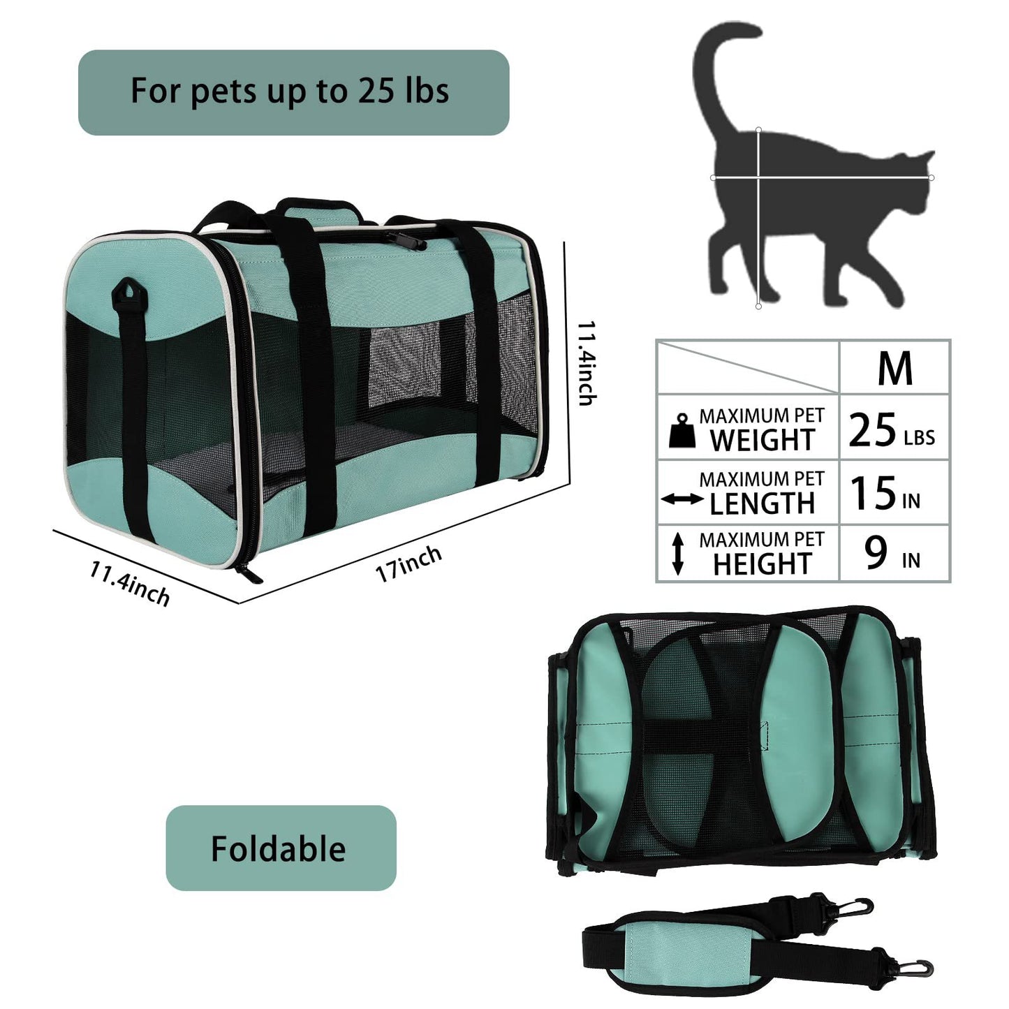 Portable Foldable Crossbody Pet Bag