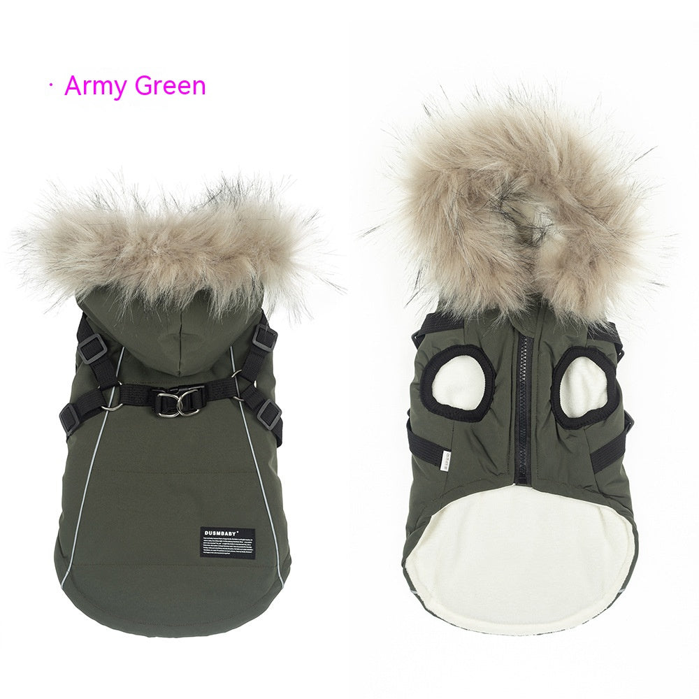 Fleece Dog Winter Raincoat Jacket