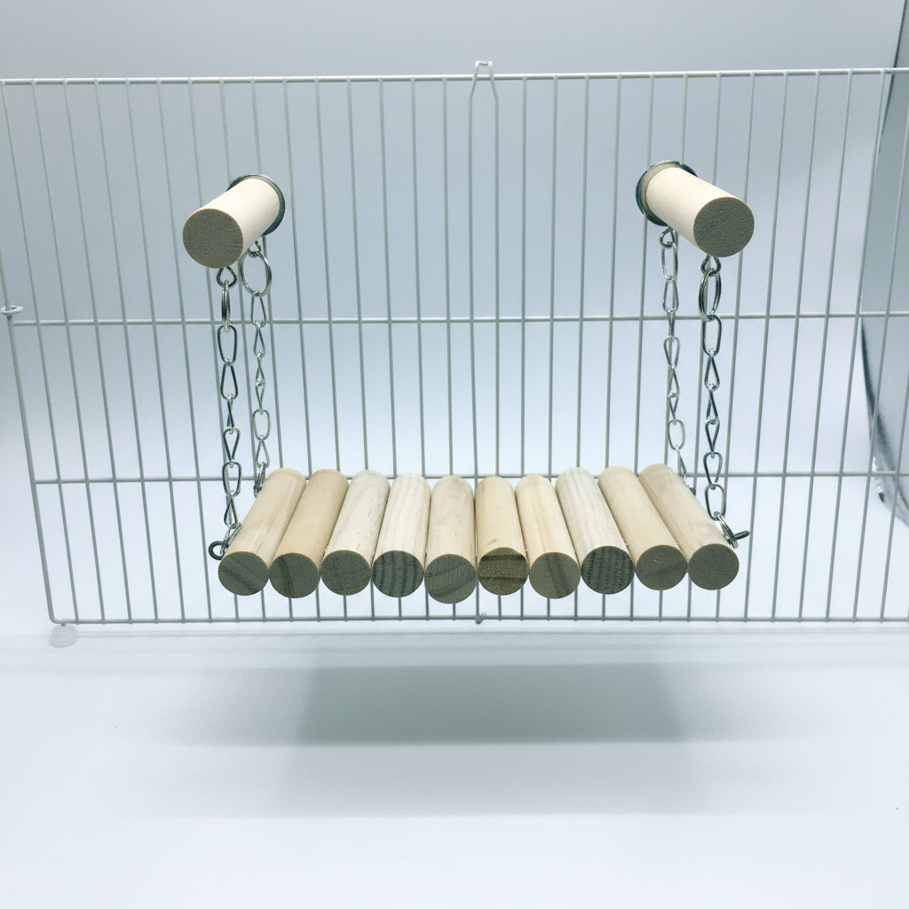 Wooden Bird Stick Swing