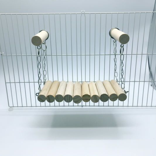 Wooden Bird Stick Swing