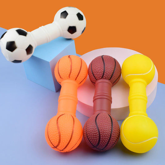 Squeaky Dog Dumbbell Toy