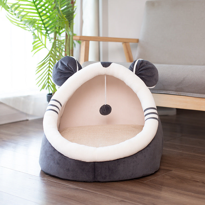 Closed Plush Cat Litter Box