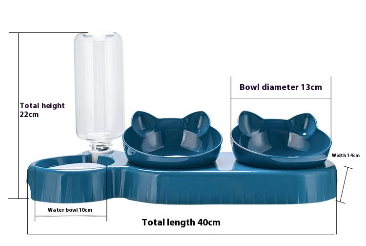 Double Raised Neck Pet Bowl