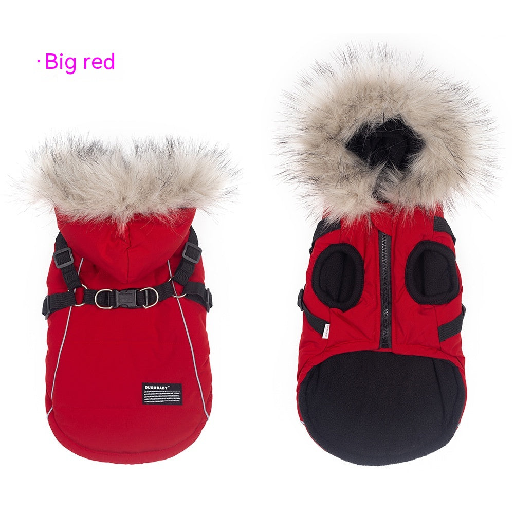 Fleece Dog Winter Raincoat Jacket
