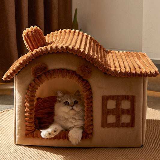 Winter Warm Cat Litter Villa