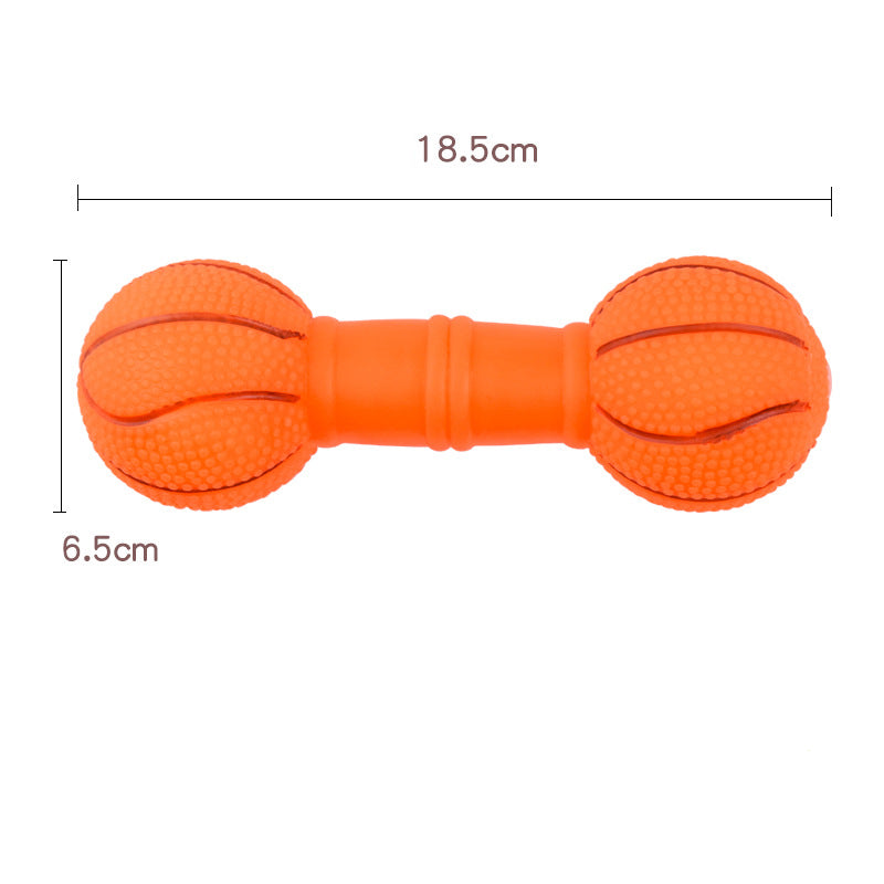 Squeaky Dog Dumbbell Toy