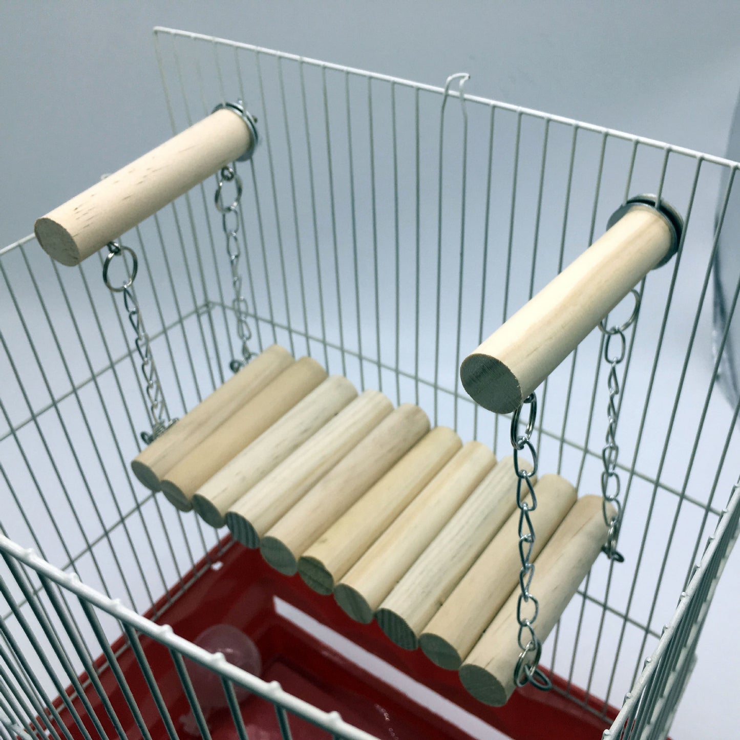 Wooden Bird Stick Swing