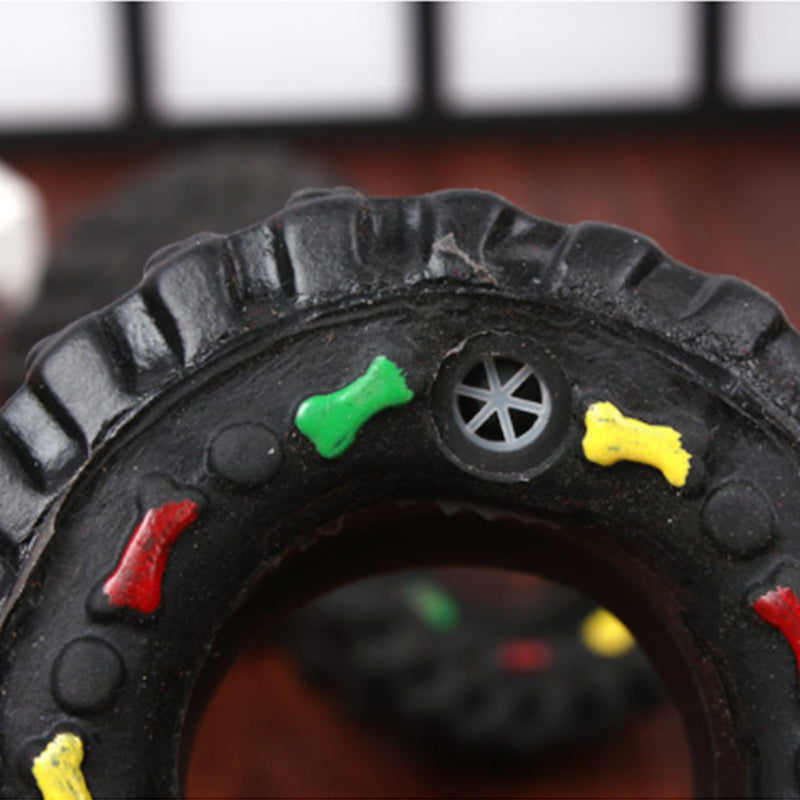 Small Tire Squeaky Dog Toy