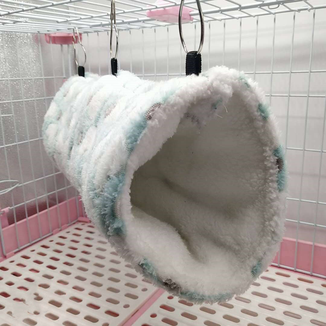 Nid tunnel en peluche pour hamster