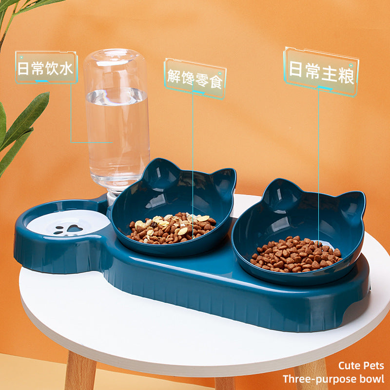 Double Raised Neck Pet Bowl