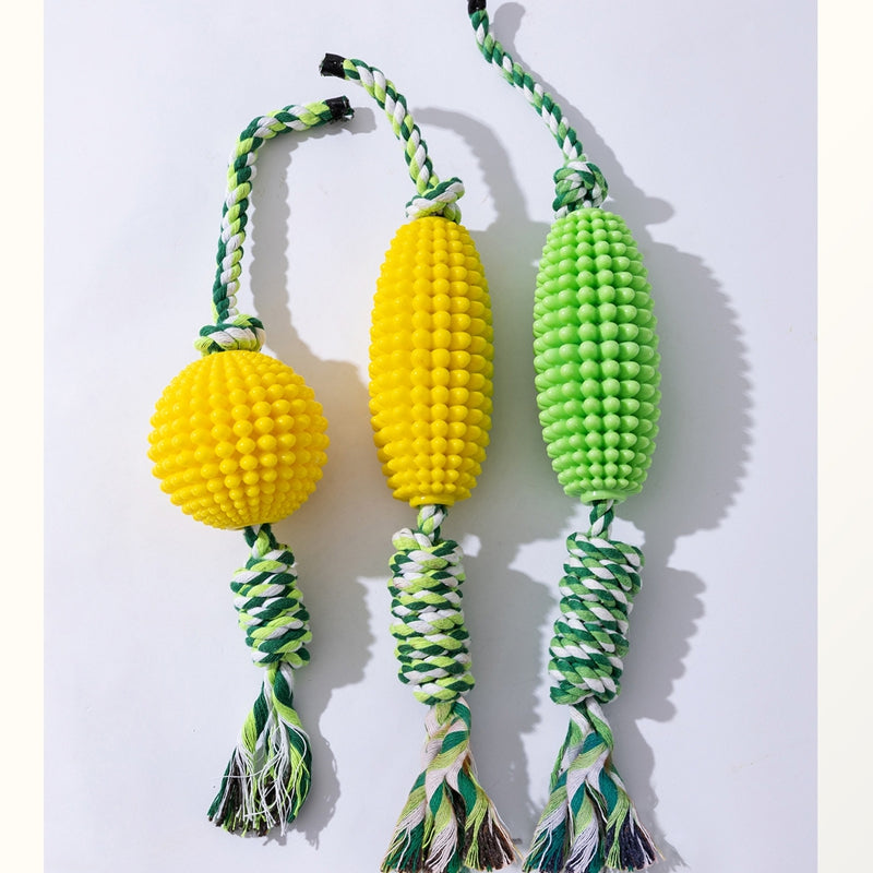 Giocattolo da masticare per cani Corn Knot per la pulizia dei denti