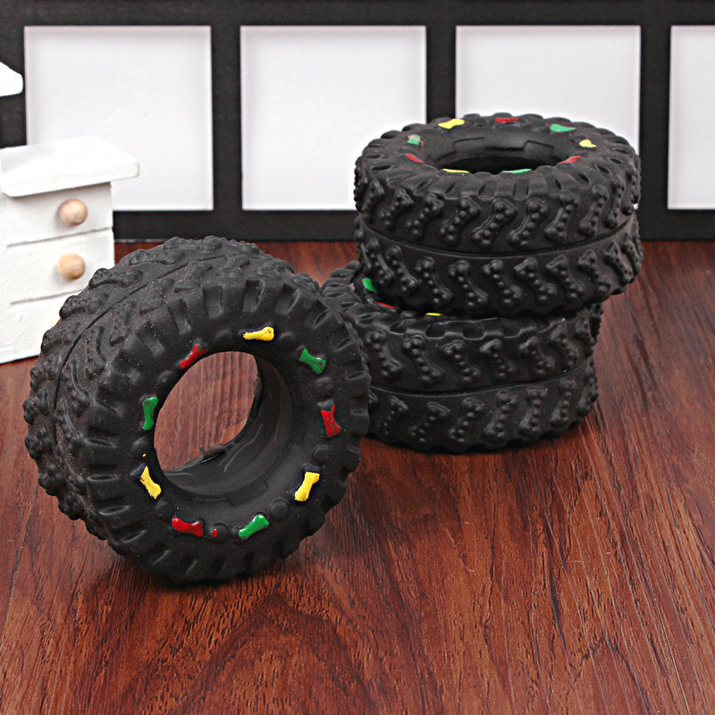 Small Tire Squeaky Dog Toy