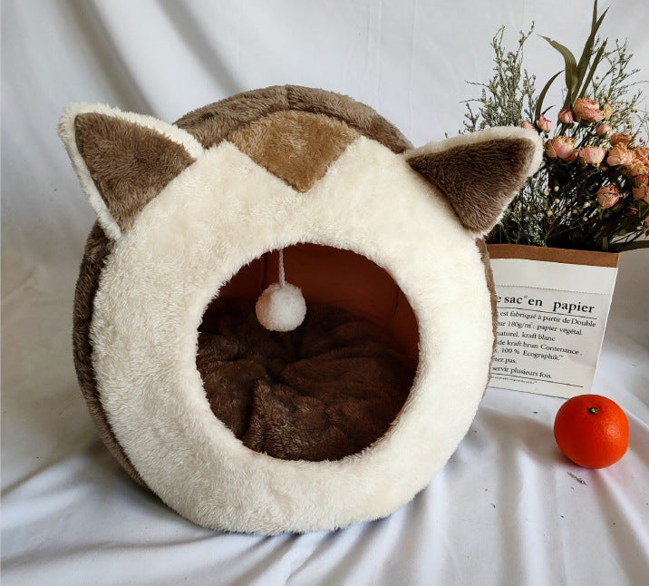 Closed Plush Cat Litter Box