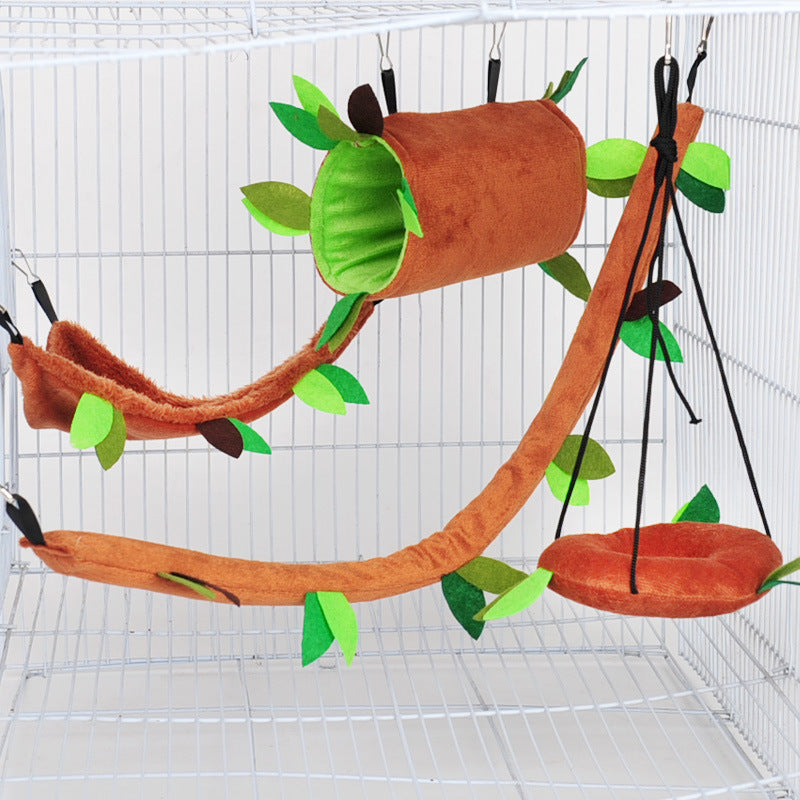 Plush Hamster Tree Playhouse
