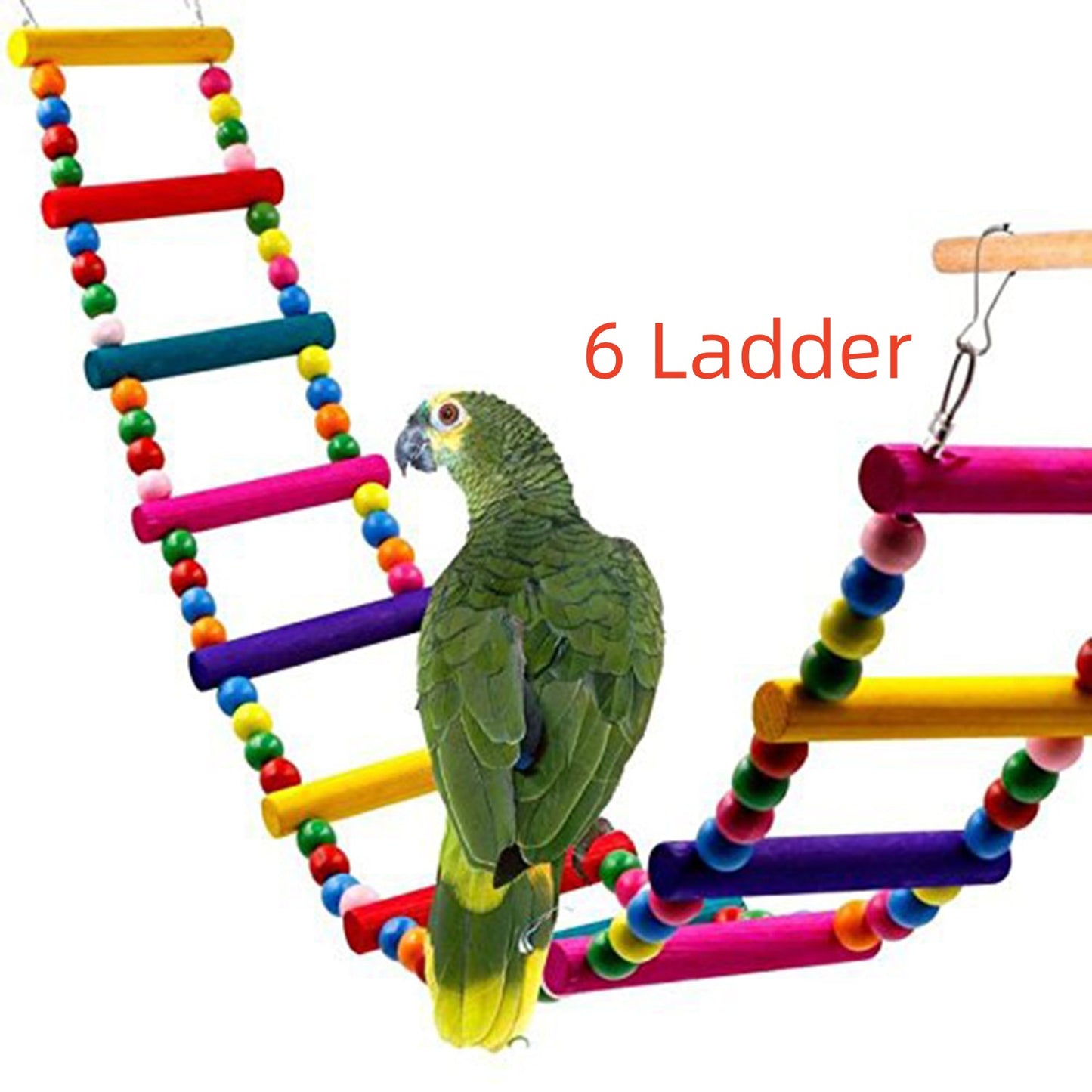 Parrot Wooden Bead Ladder Toy
