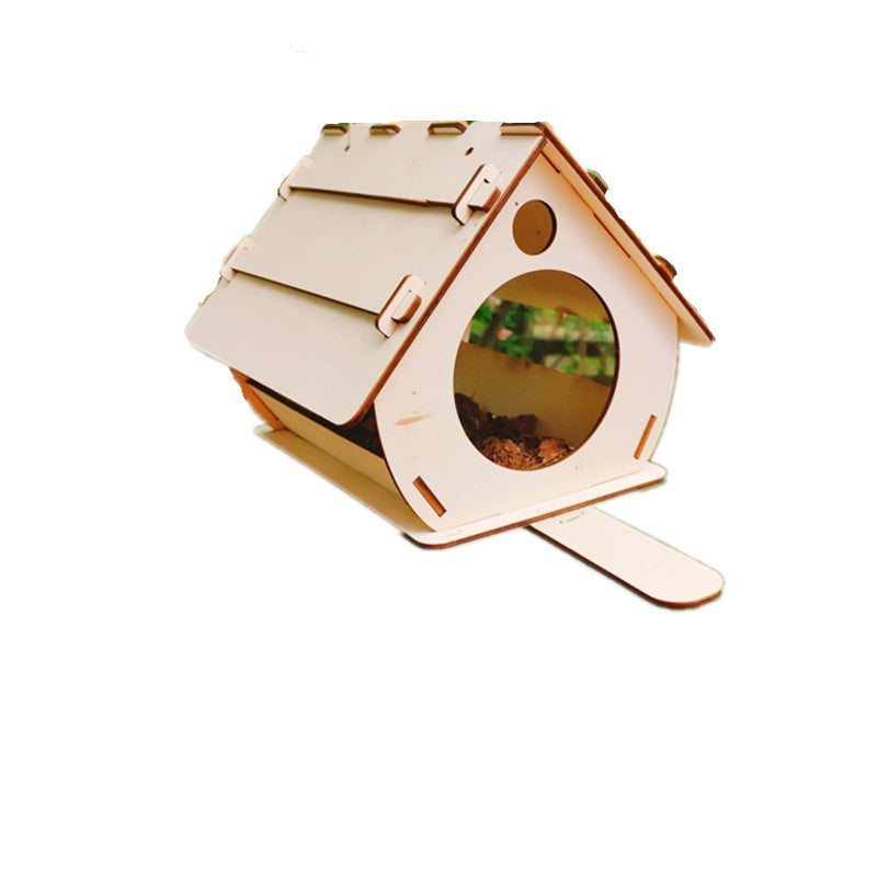 Hanging Wooden Bird Feeder