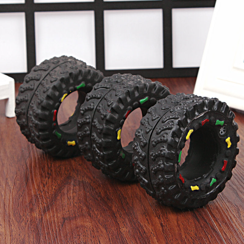 Small Tire Squeaky Dog Toy