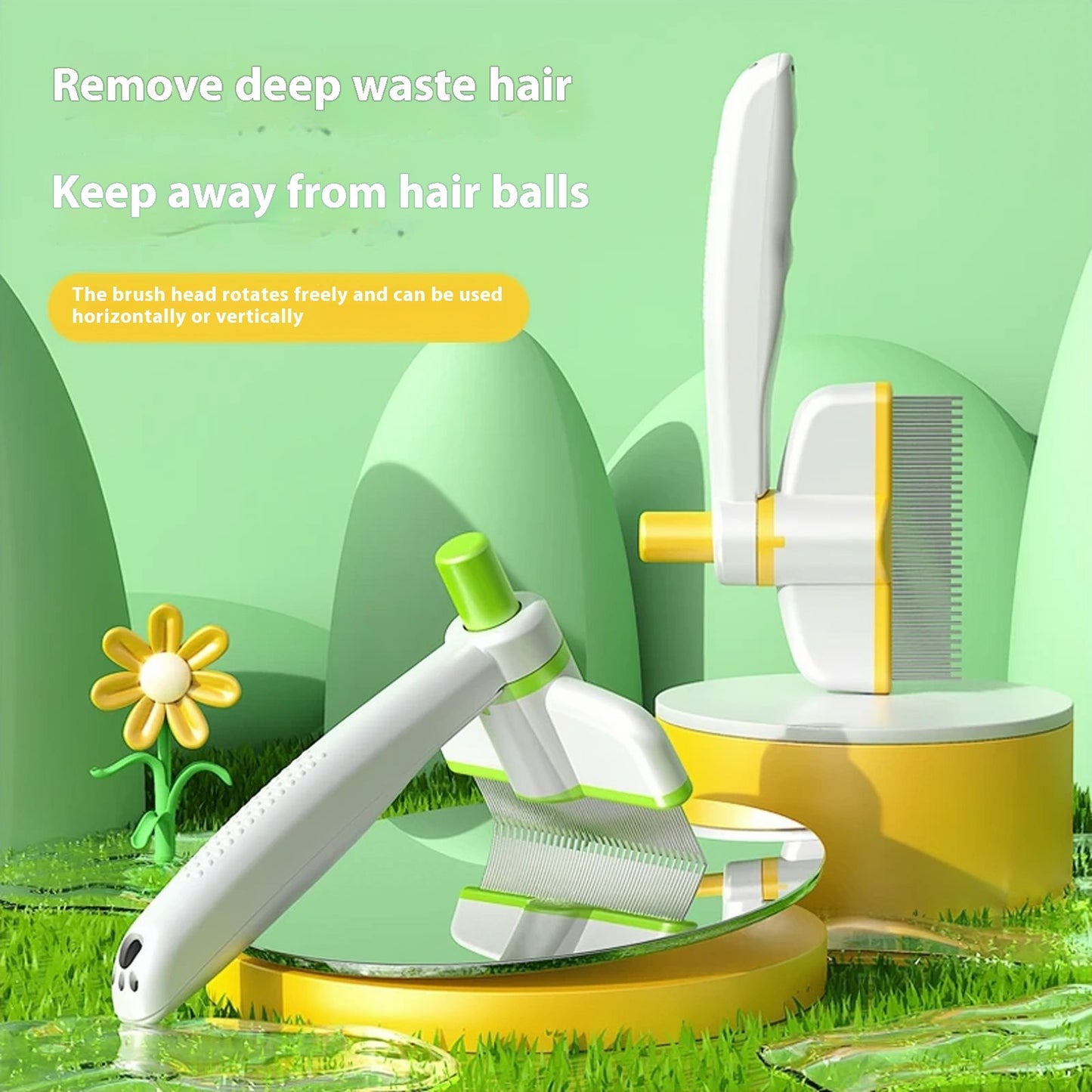 Self-Cleaning Grooming Brush