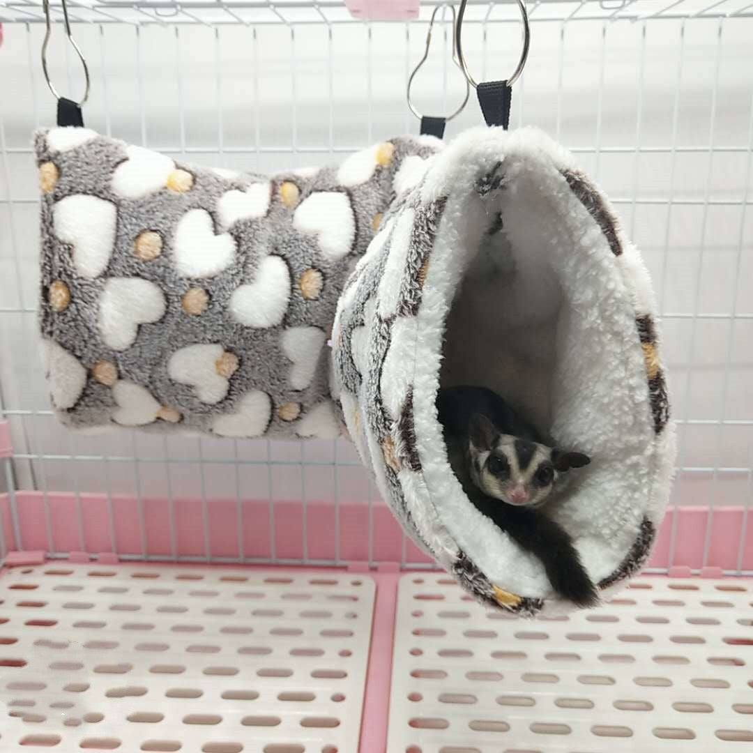Nid tunnel en peluche pour hamster