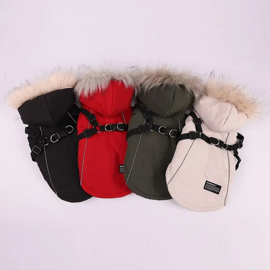 Fleece Dog Winter Raincoat Jacket