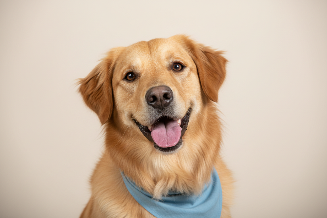 Creëer ultra realistische foto van hond die kan gebruiken voor hoofdmenu