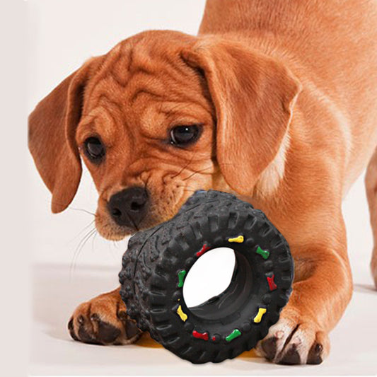 Small Tire Squeaky Dog Toy