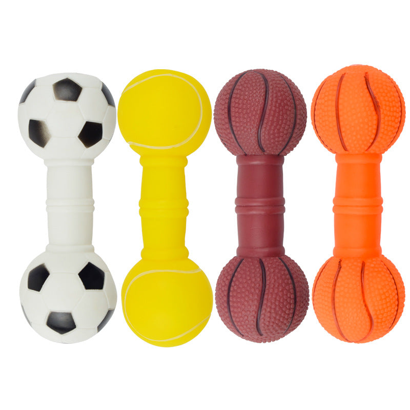 Squeaky Dog Dumbbell Toy